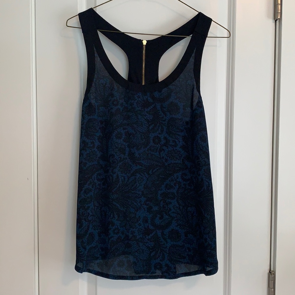 Express Black and Blue Racerback Tank